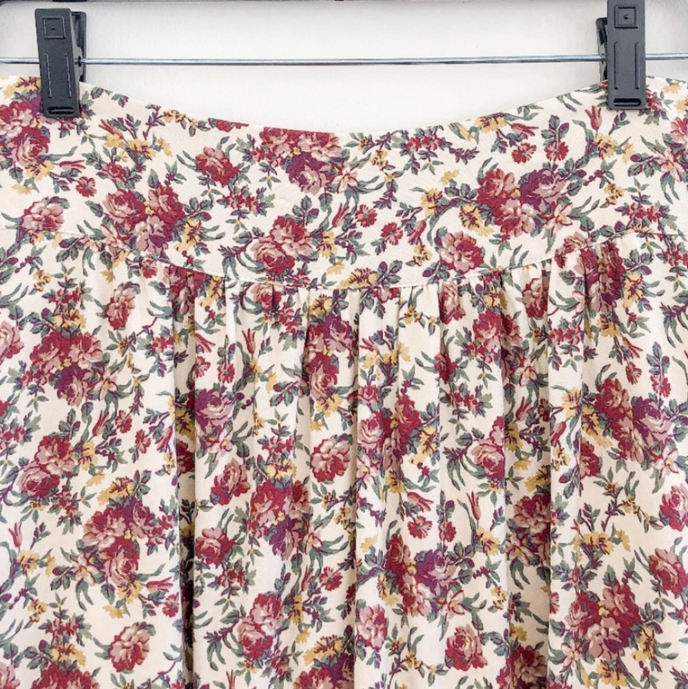 Sezane Maria Red Floral Midi Skirt | 36 - Picture 7 of 11